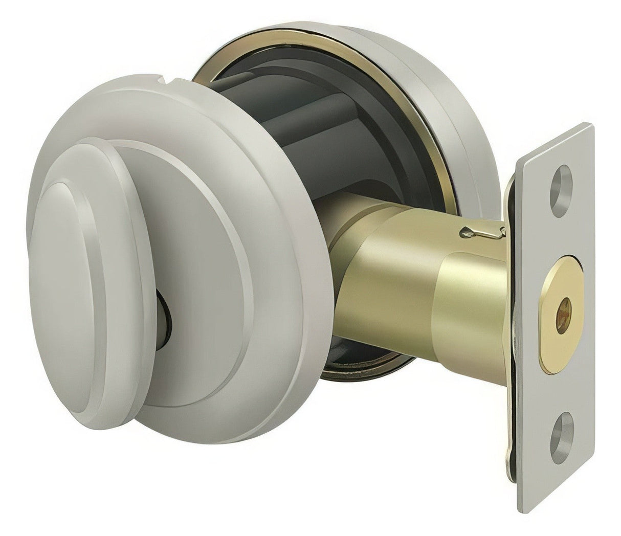Deltana PRDRSU15 satin nickel single cylinder deadbolt