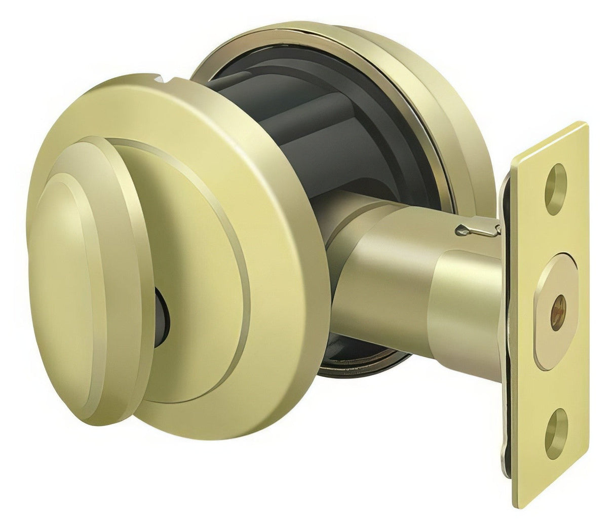 Deltana PRDRSU3 bright brass single cylinder deadbolt