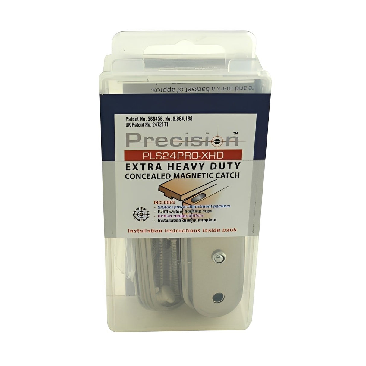 Precision Lock PLS24PROXHD Heavy Duty Magnetic Catch Silver