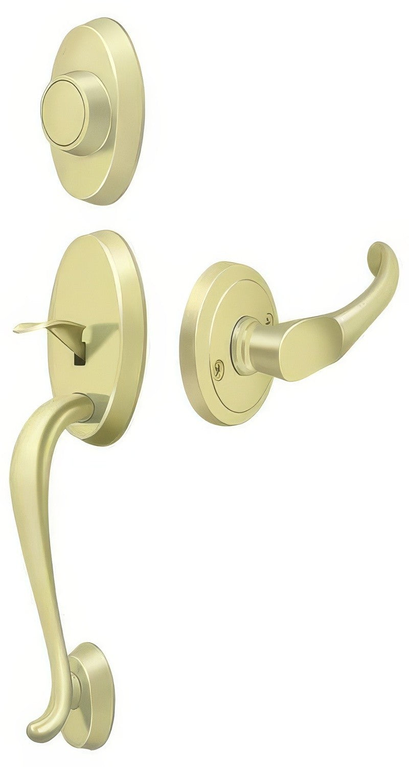 Deltana PRRHDCHU3 bright brass dummy handleset