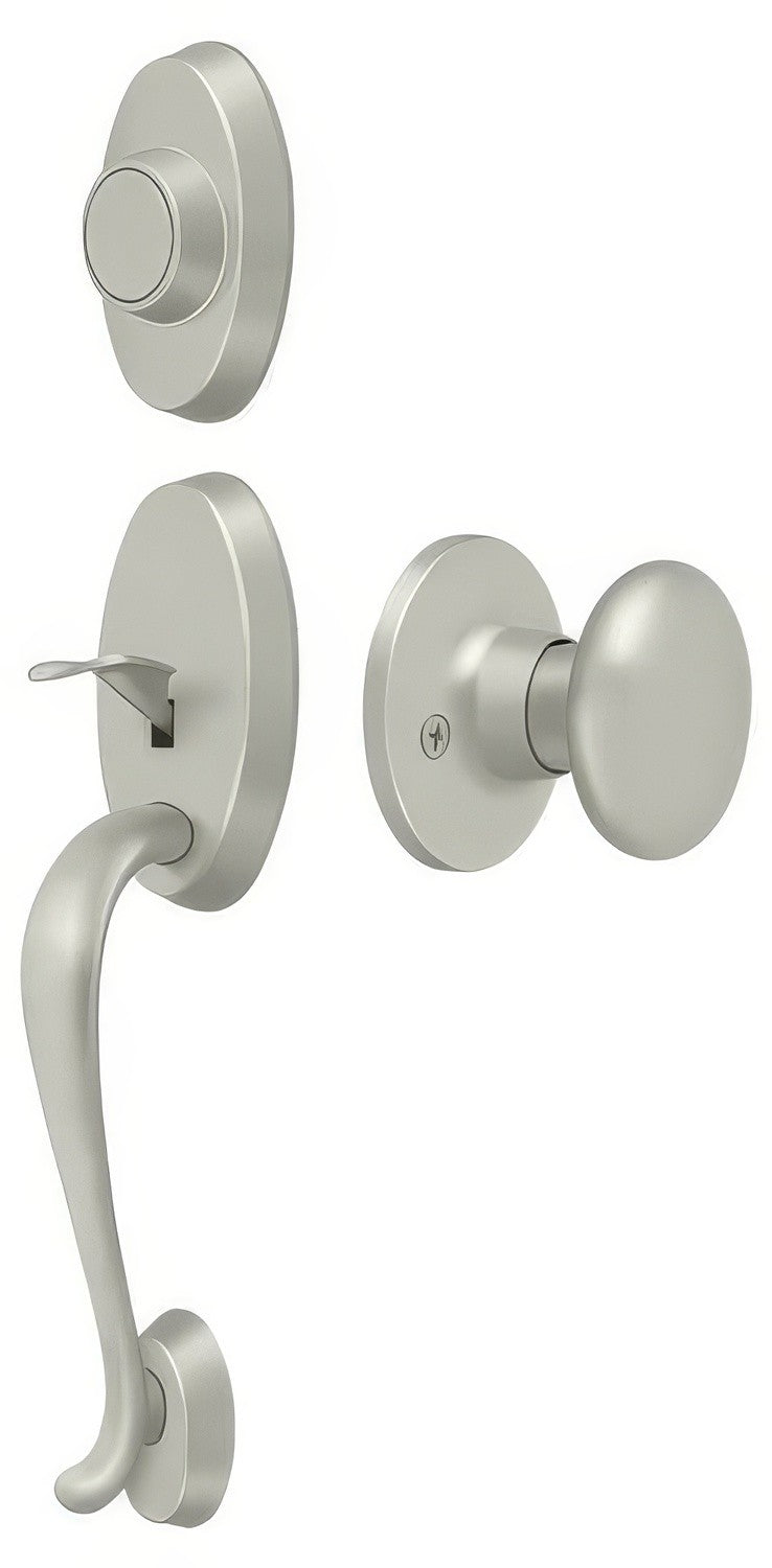 Deltana PRRHDRKU15 satin nickel dummy handleset
