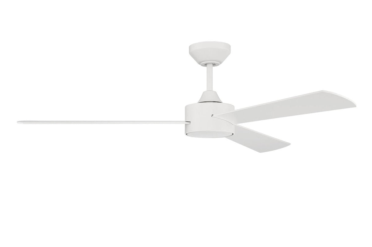 Craftmade PRV52MWW3 matte white ceiling fan blades included