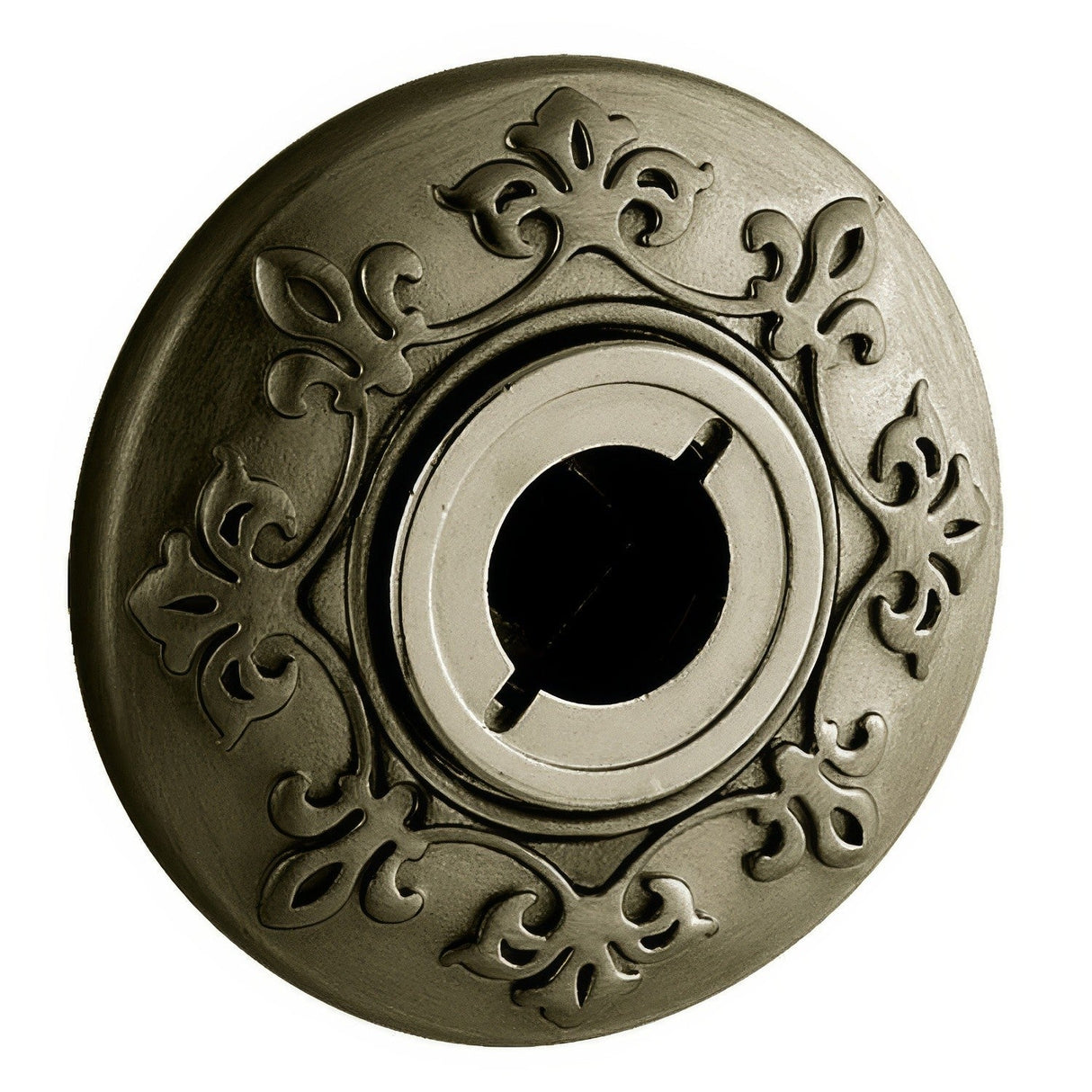 Baldwin R011050PS satin brass and black rosette