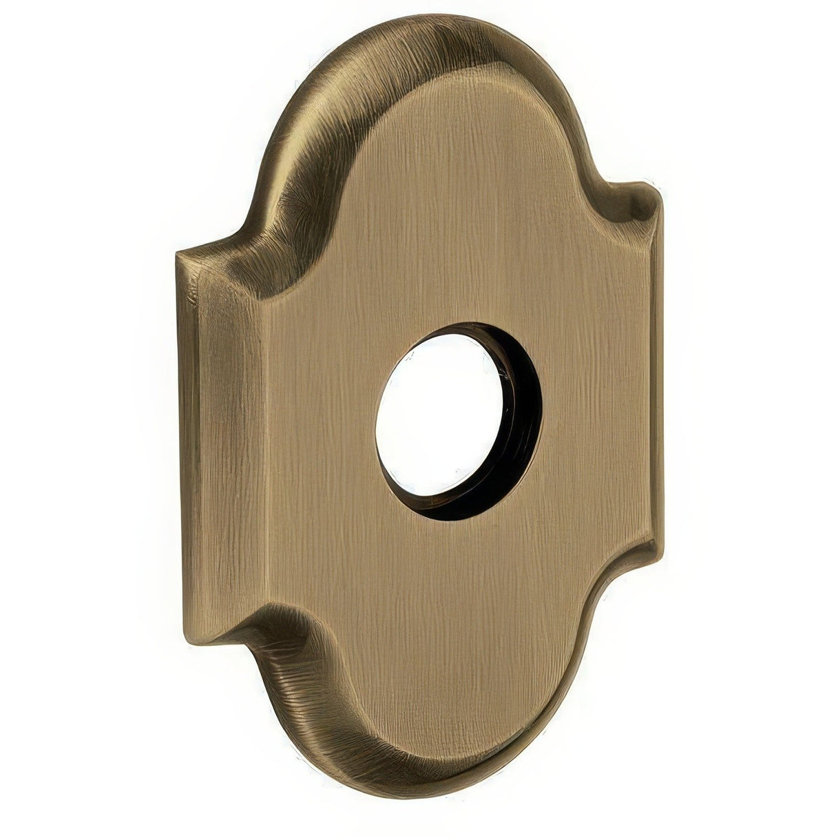 Baldwin R030050IDM satin brass and black rosette