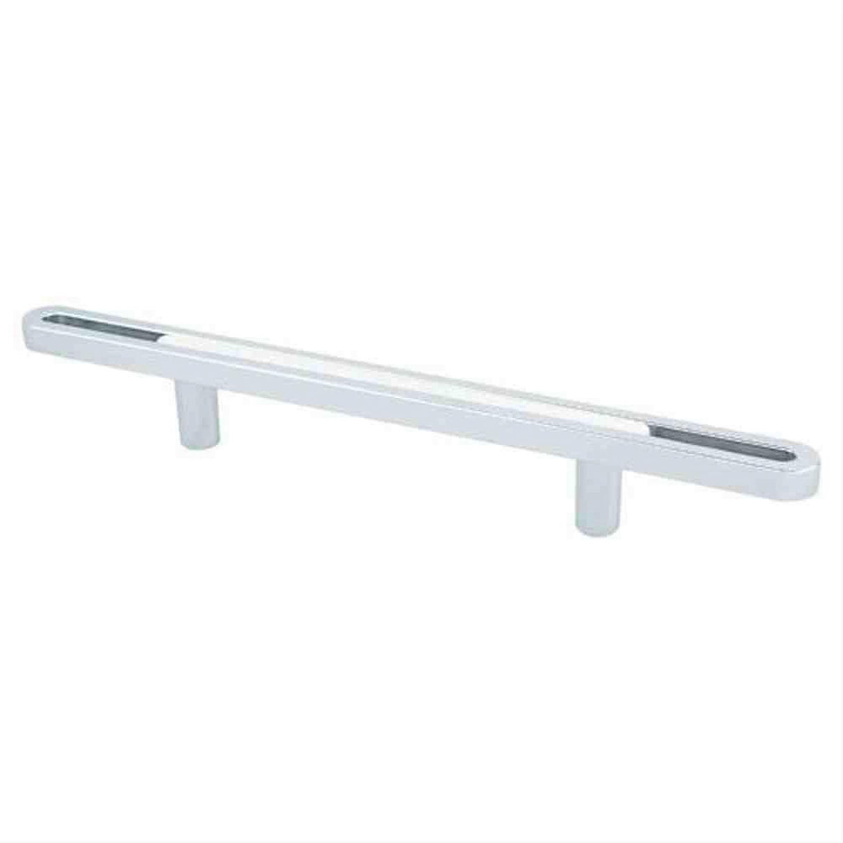 R. Christensen 9745-1000-P Spectrum Dash 7-5/16" Cabinet Pull Polished Chrome/White