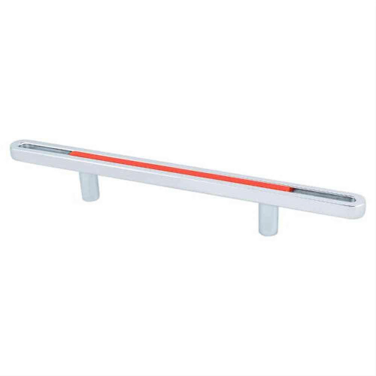 R. Christensen 9748-1000-P Spectrum Dash 7-5/16" Cabinet Pull Polished Chrome/Orange
