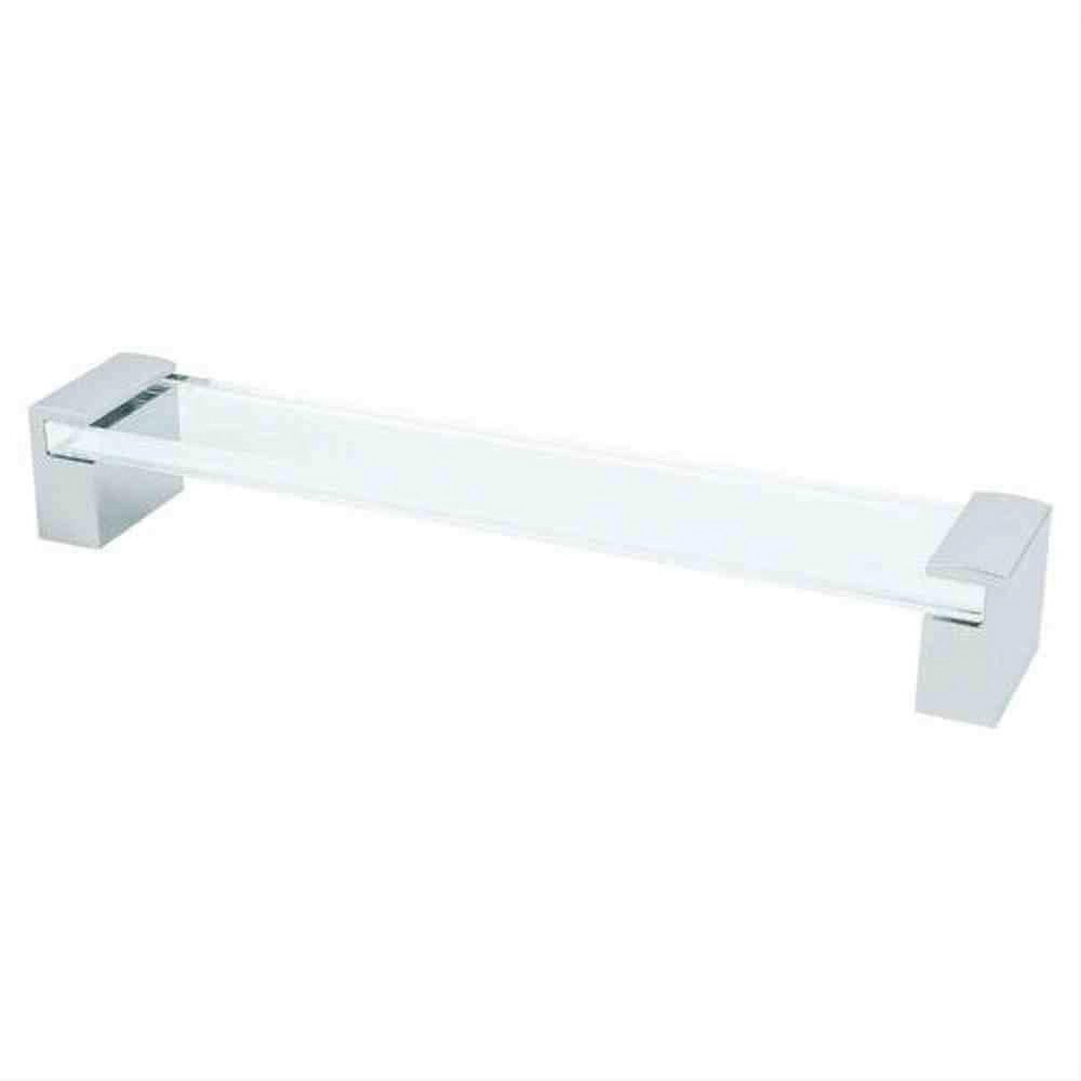 R. Christensen 9764-4000-P Spectrum Static 8-1/8" Cabinet Pull Polished Chrome/Clear Glass