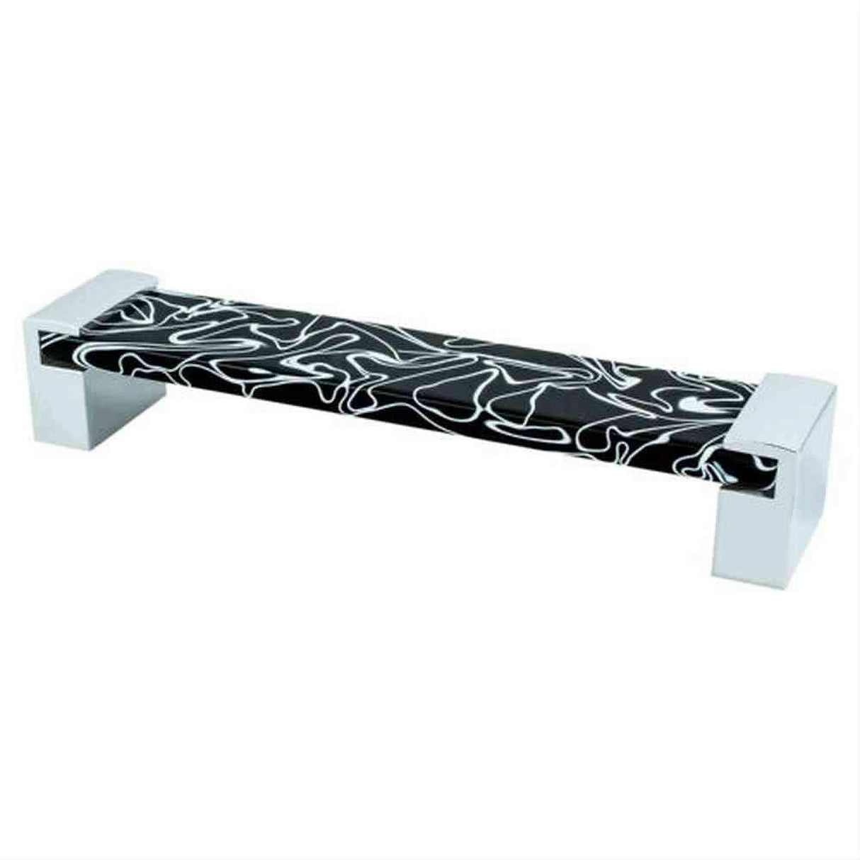 R. Christensen 9769-1000-P Spectrum Static 6-7/8" Cabinet Pull Polished Chrome/Black Acrylic