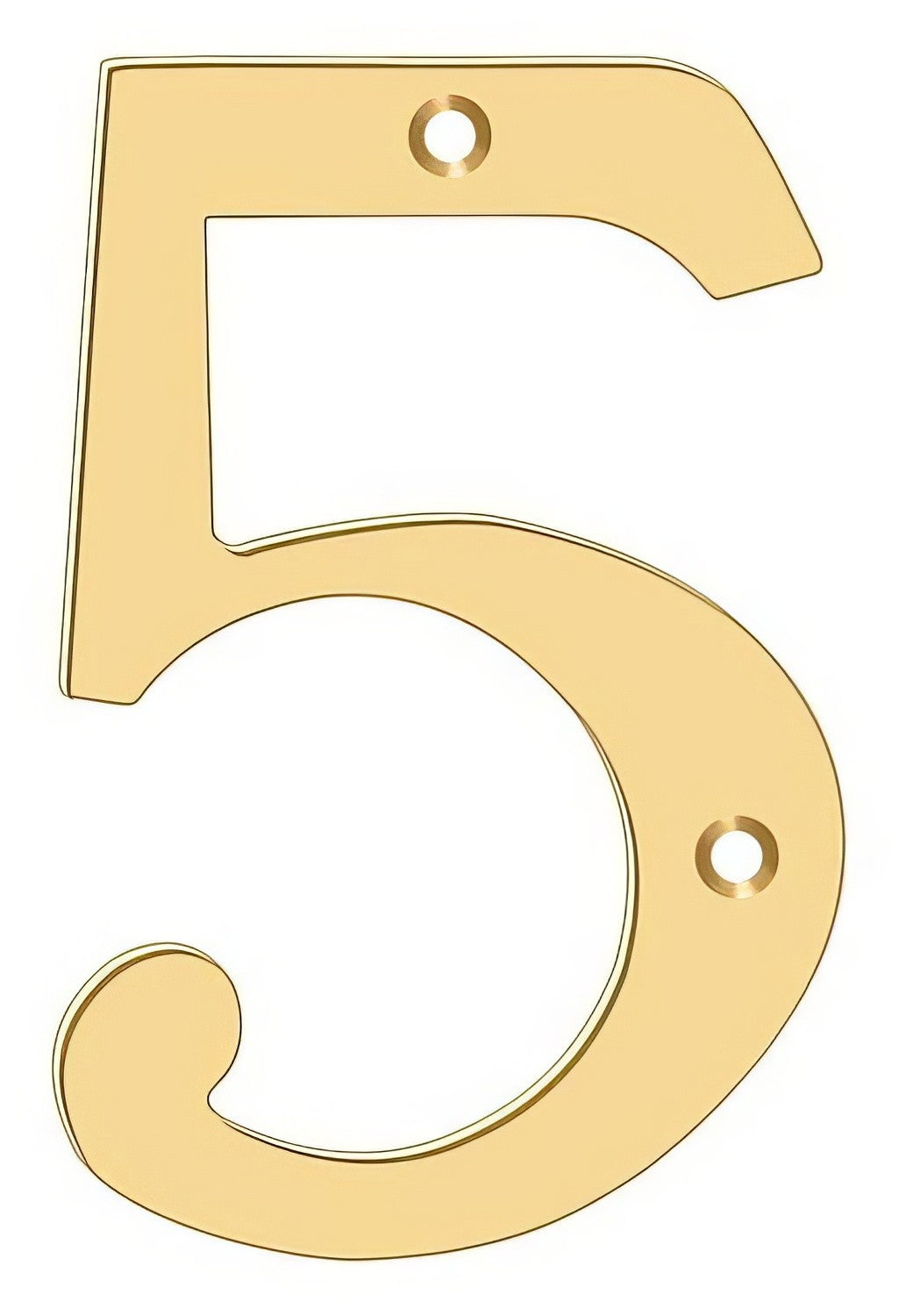 Deltana RN4-5 lifetime polished brass address number
