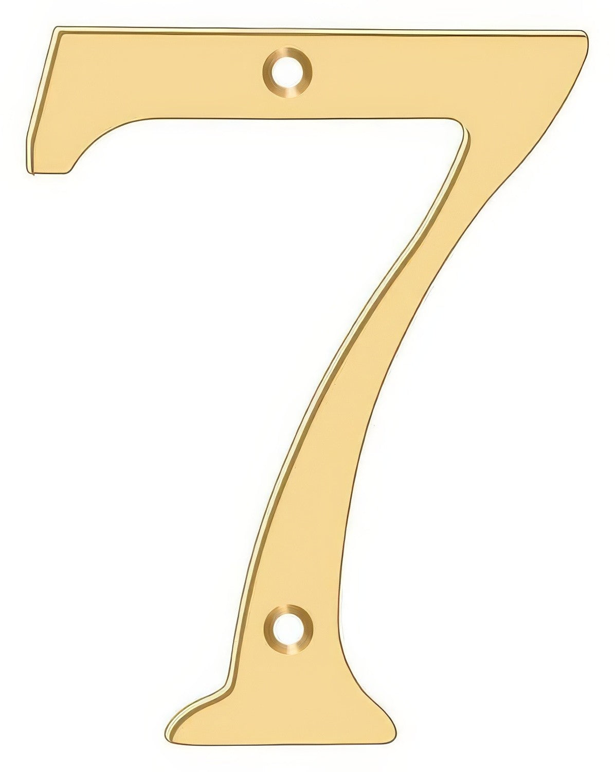 Deltana RN4-7 lifetime polished brass address number