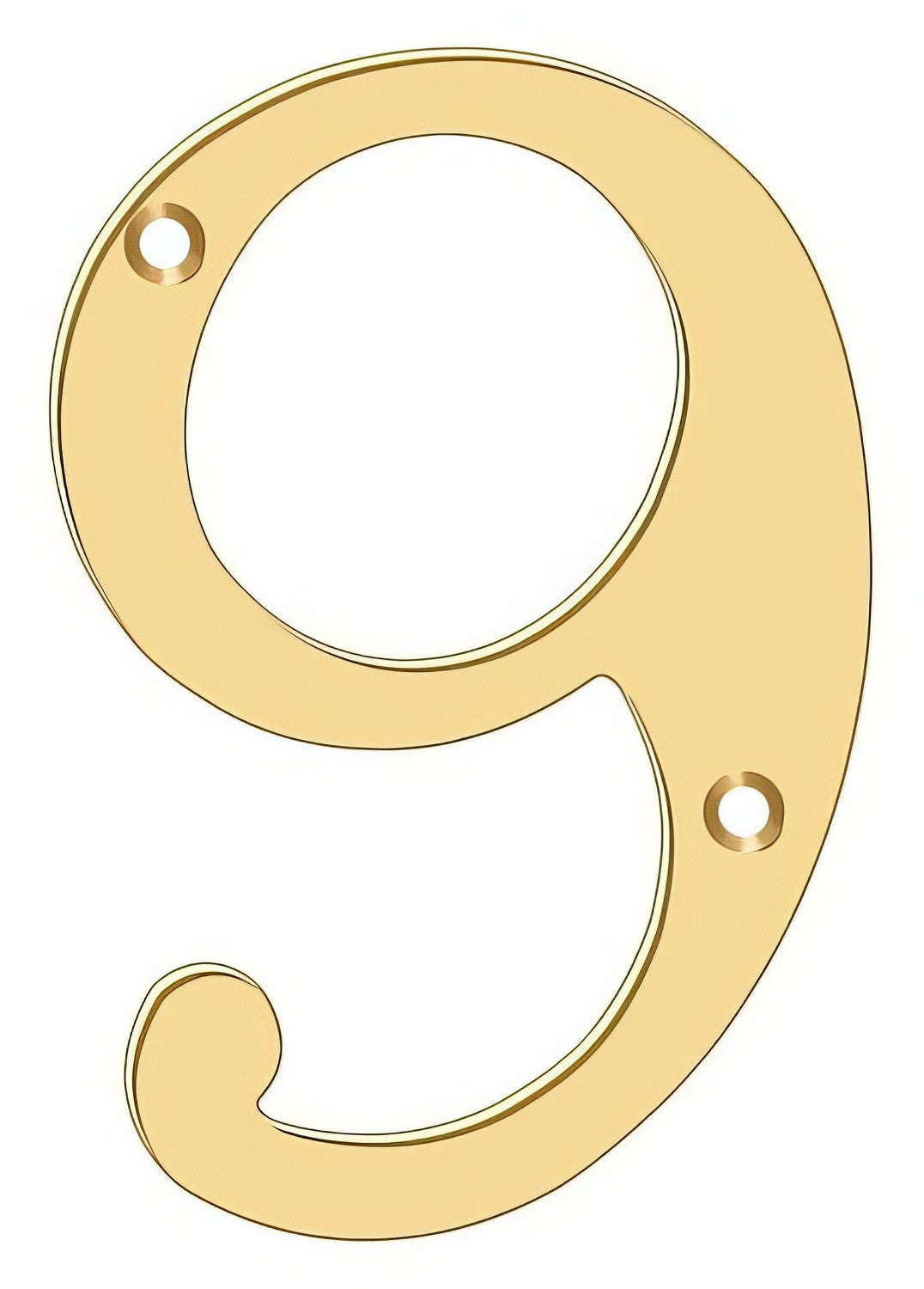 Deltana RN4-9 lifetime polished brass address number