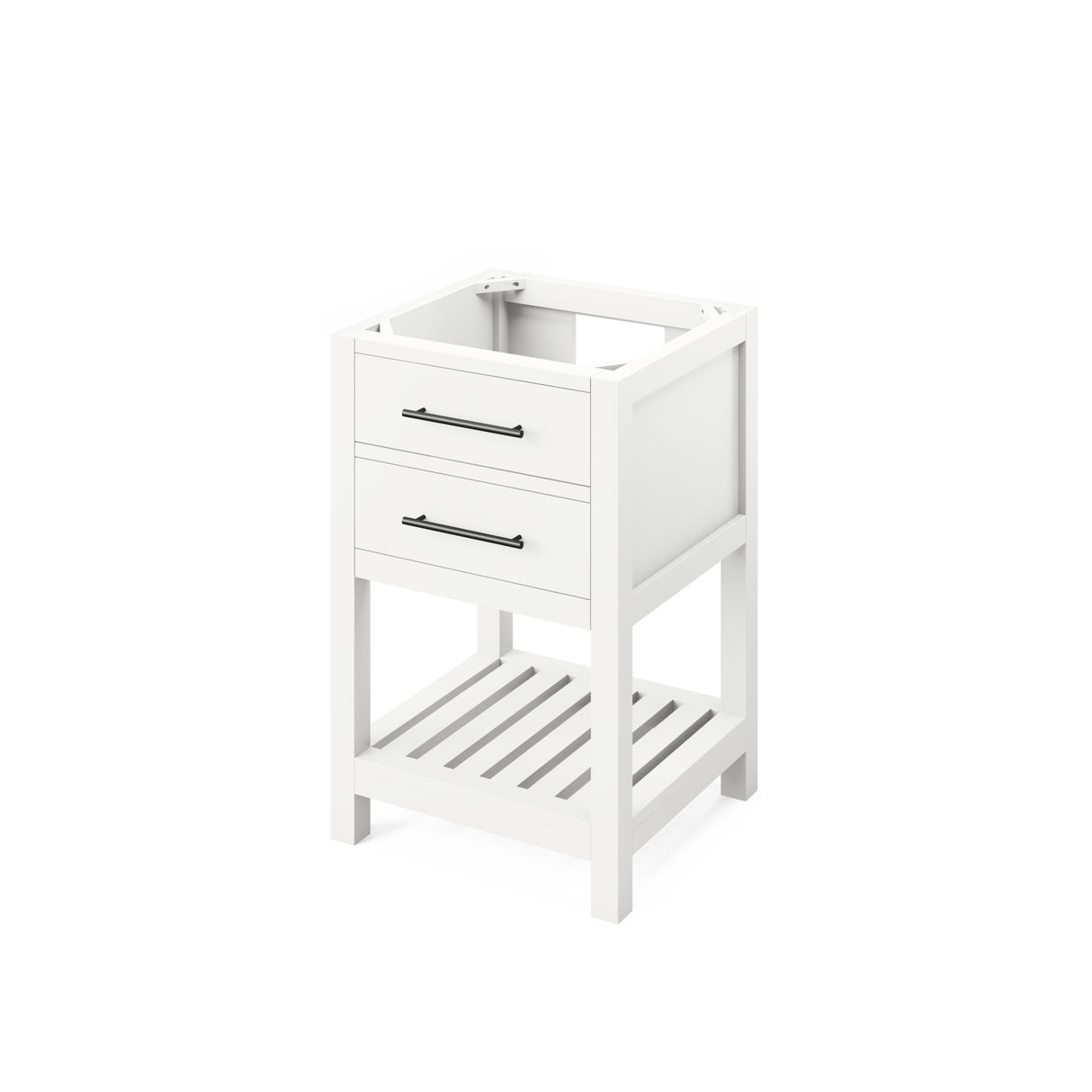 Jeffrey Alexander Wavecrest 24" White Single Sink Bathroom Vanity with White Carrara Marble Top - 8 in. Widespread Faucet Top product image 3
