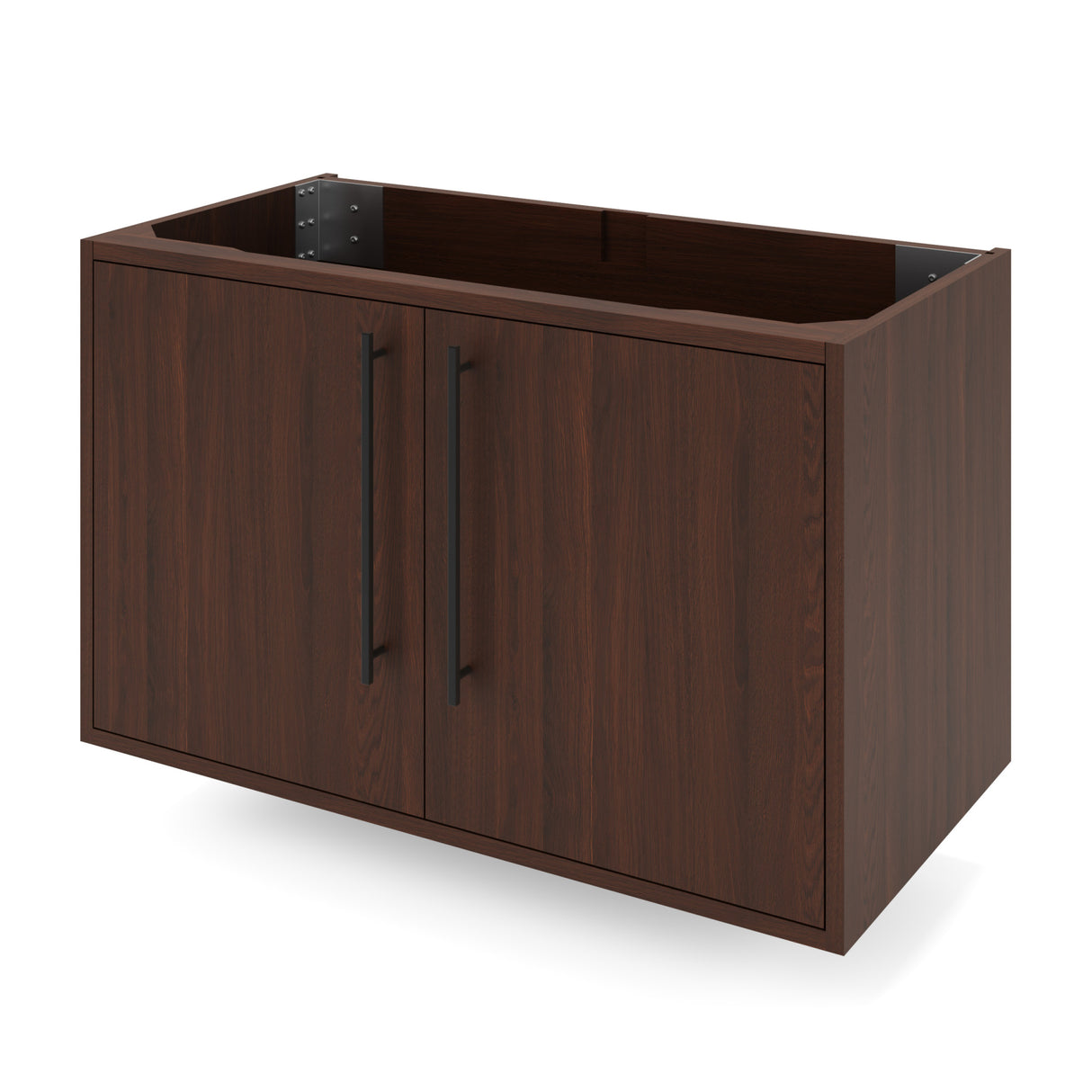 Jeffrey Alexander Tempest 36" Dark Walnut Single Sink Bathroom Vanity with White Resin Top - Single-Hole Faucet Top - VKTEM36DWWDDWRE product image 3