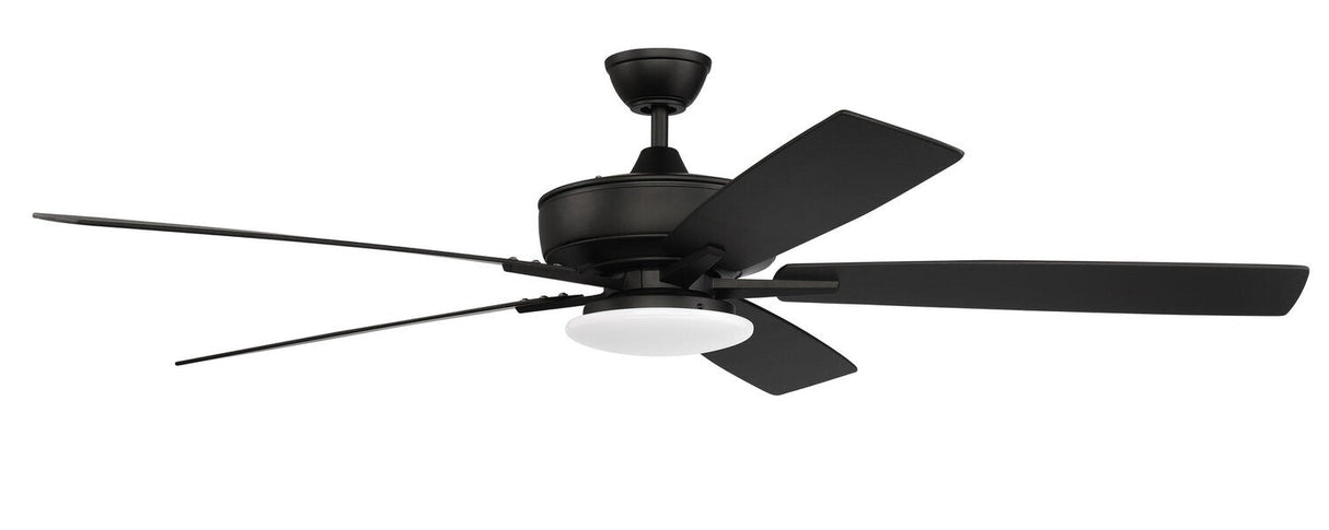 Craftmade S112FB5-60FBGW flat black ceiling fan blades included