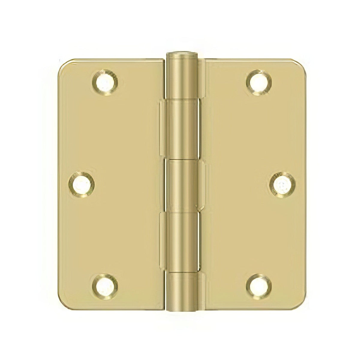 Deltana S35R4BK3/4 polished brass / brushed brass door hinge