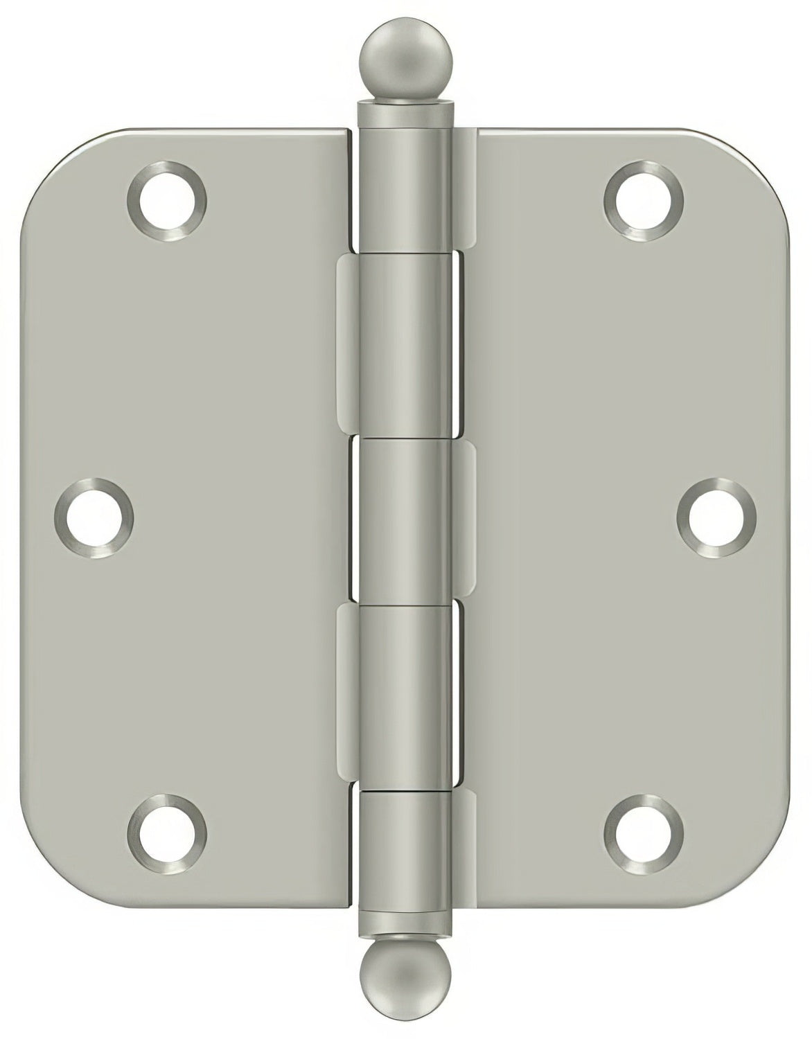 Deltana S35R515-BT door hinge in satin stainless, front view