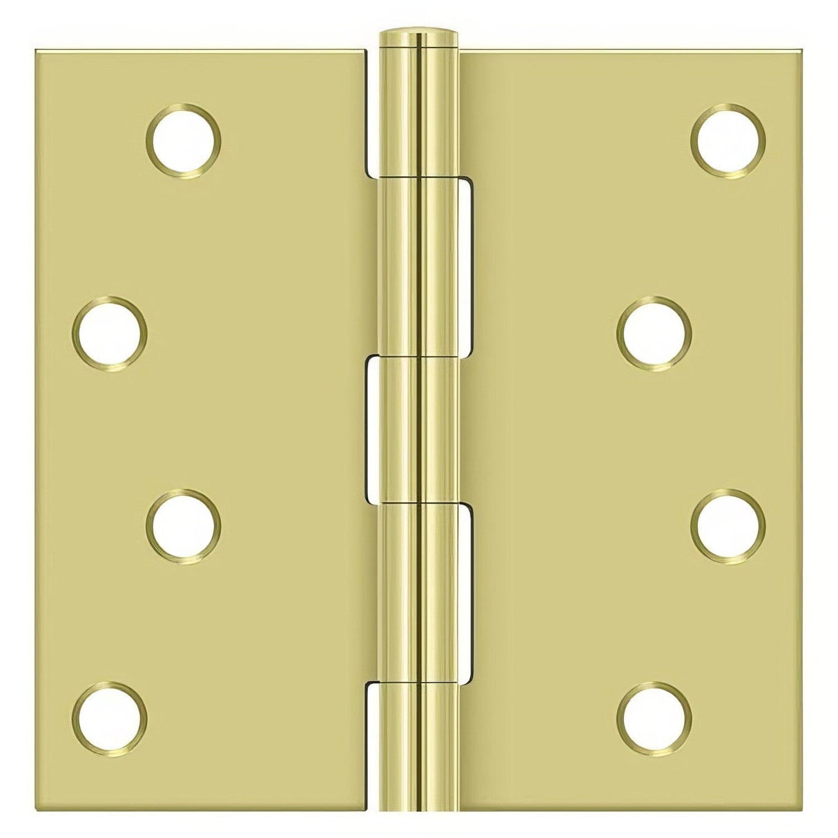 Deltana S44U3-R polished brass door hinge