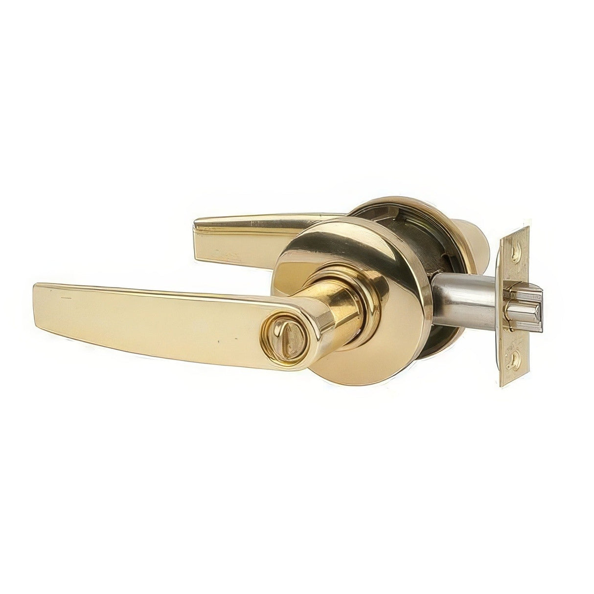 Schlage Commercial S51PJUP605 polished brass keyed entry door lever
