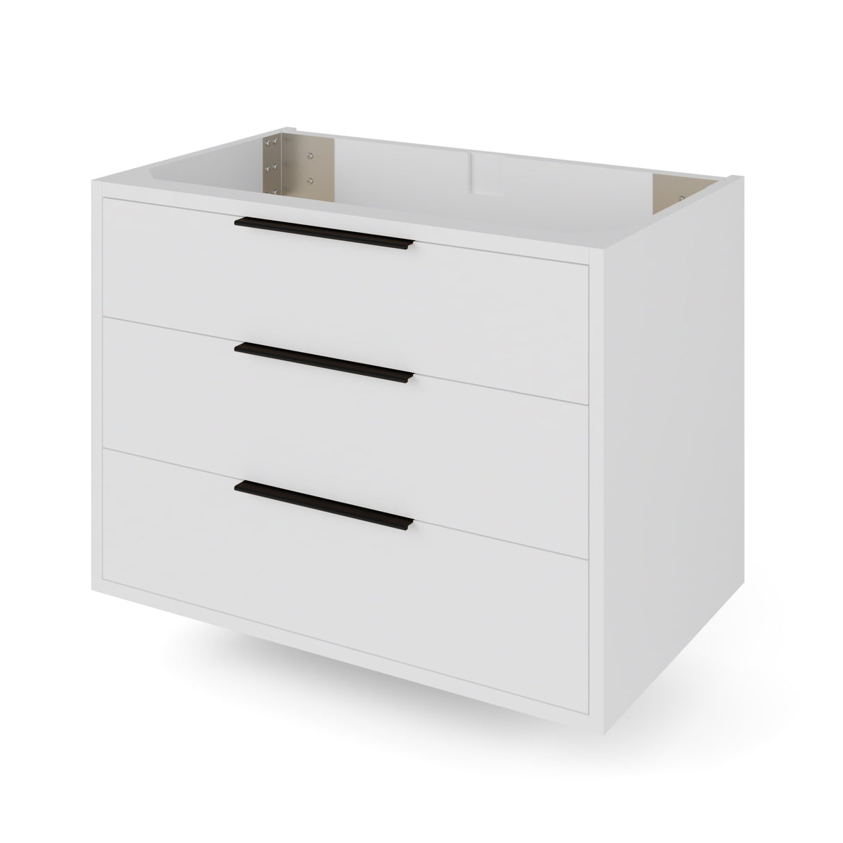 Jeffrey Alexander Gardner 31" White Single Sink Bathroom Vanity with White Resin Top - Single-Hole Faucet Top - VKGAR30WHSQRE product image 3