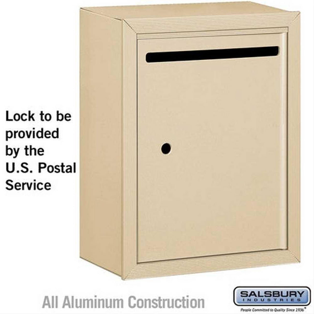 Salsbury Industries 2240SU 2240-U Letter Box Standard Surface Mounted USPS Access Sandstone