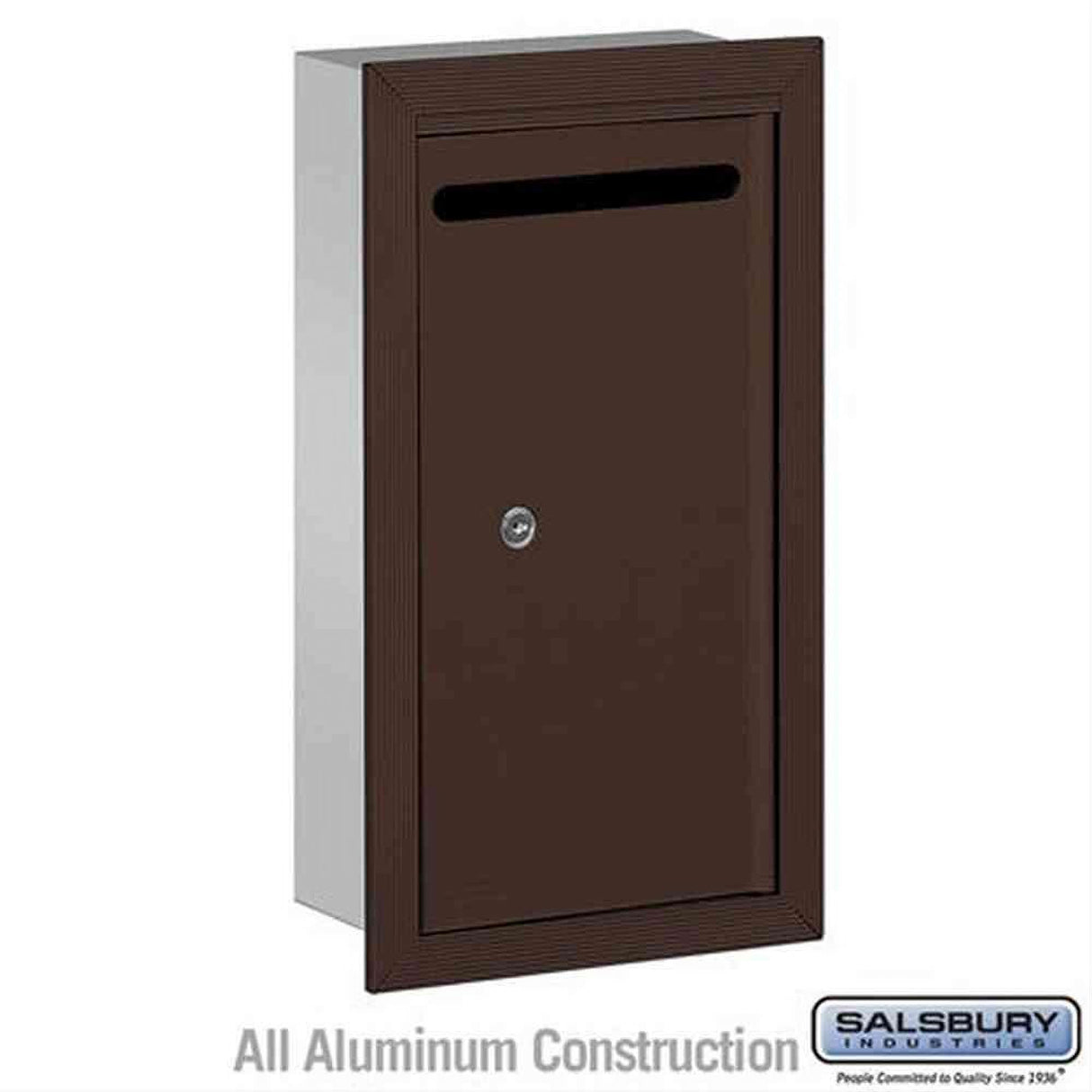 Salsbury Industries 2265ZP 2265-P Letter Box Recessed Mounted Private Access Bronze