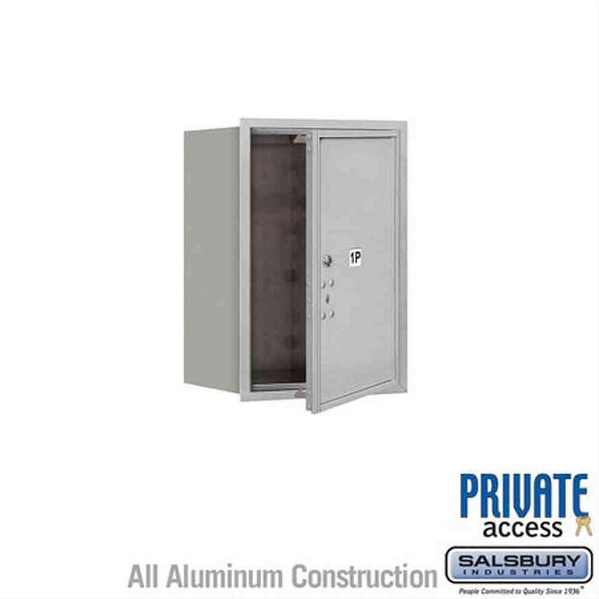 Salsbury Industries 3706S-1PAFP-1P-FP 4C Horizontal Mailbox 6 Door High Front Loading Private Access Aluminum
