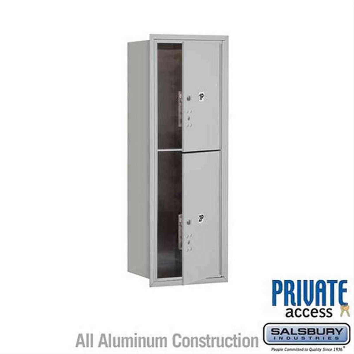 Salsbury Industries 3711S-2PAFP-2P-FP 4C Horizontal Mailbox 11 Door Parcel Locker Front Loading Private Access Aluminum
