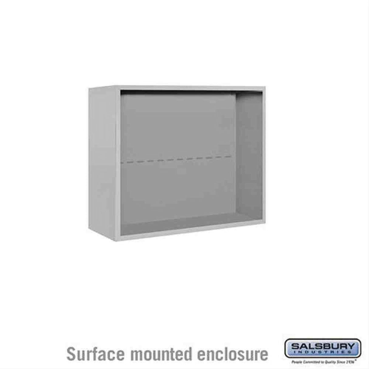 Salsbury Industries 3806D-ALM Surface Mounted Enclosure for 3706 Double Column Aluminum