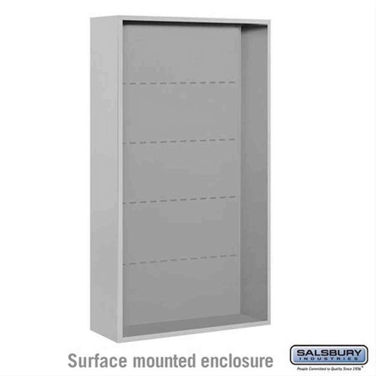 Salsbury Industries 3816D-ALM Surface Mounted Enclosure for 3716 Double Column Aluminum
