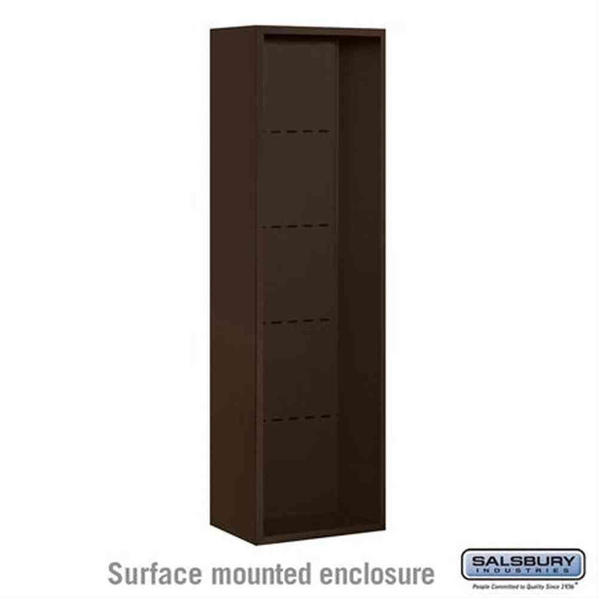 Salsbury Industries 3816S-BRZ Surface Mounted Enclosure for 3716 Single Column Bronze