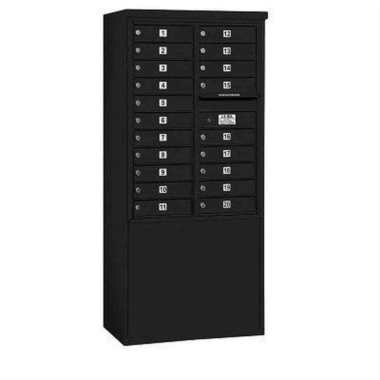 Salsbury Industries 3911D-20BFU-20 Free-Standing 4C Horizontal Mailbox Black