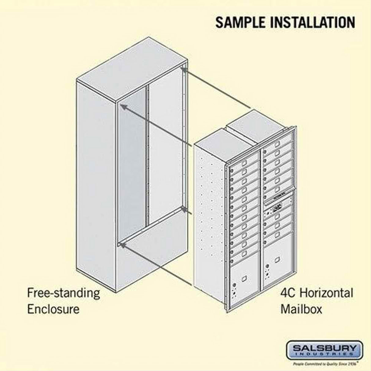 Salsbury Industries 3916D-20AFU Free Standing 4C Horizontal Mailbox Aluminum Front Loading USPS Access