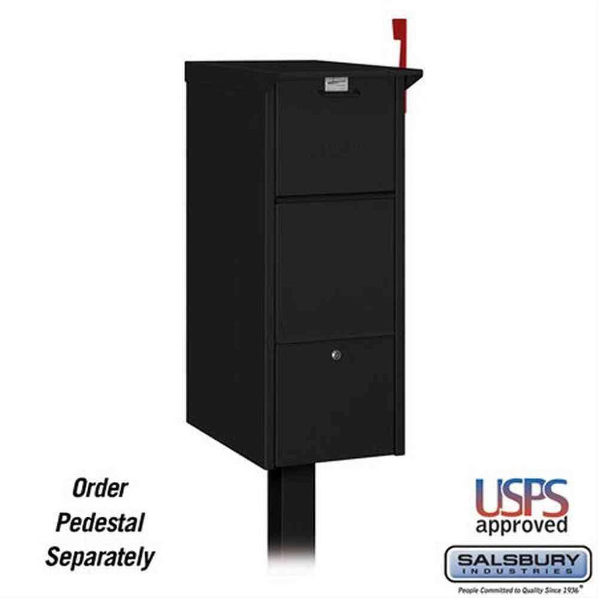 Salsbury Industries 4375BLK 4375 Mail Package Drop Black