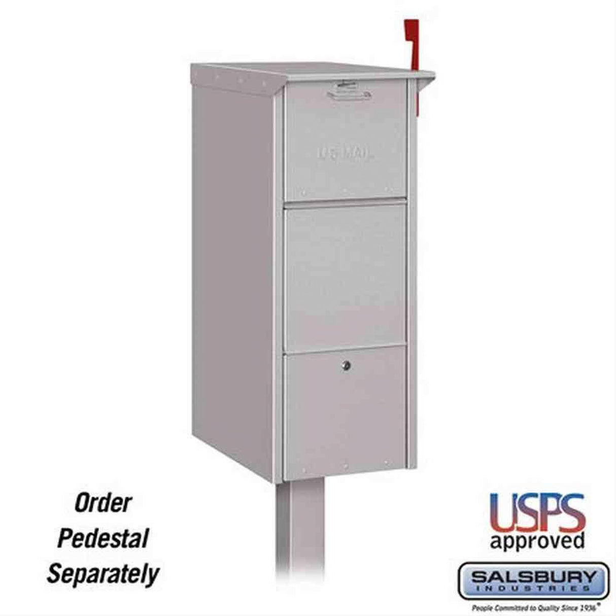 Salsbury Industries 4375SLV 4375 Mail Package Drop Silver
