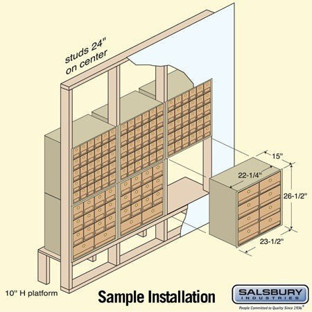 Salsbury Industries 2108RL americana mailbox, additional view