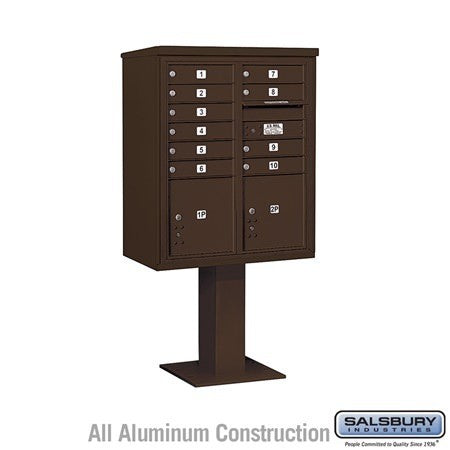 Salsbury Industries 3410DA-10BRZ bronze pedestal mailbox