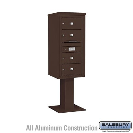 Salsbury Industries 3410S-04BRZ bronze pedestal mailbox