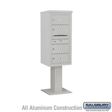 Salsbury Industries 3410S-04GRY gray pedestal mailbox