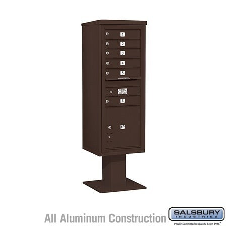 Salsbury Industries 3413S-06BRZ bronze pedestal mailbox