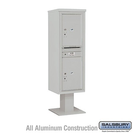 Salsbury Industries 3414S-2PGRY gray pedestal mailbox