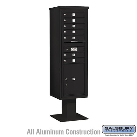 Salsbury Industries 3415S-07BLK black pedestal mailbox