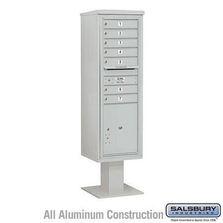 Salsbury Industries 3415S-07GRY gray pedestal mailbox