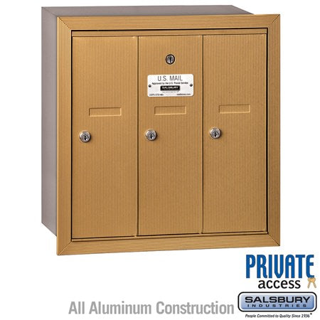 Salsbury Industries 3503ZRP vertical mailbox private access in satin stainless, additional view