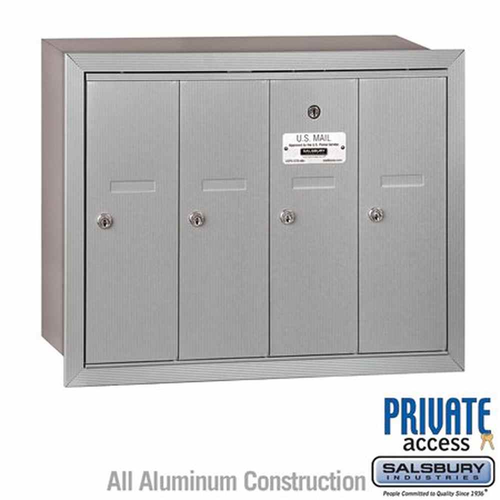 Salsbury Industries 3504ARP aluminum vertical mailbox private access