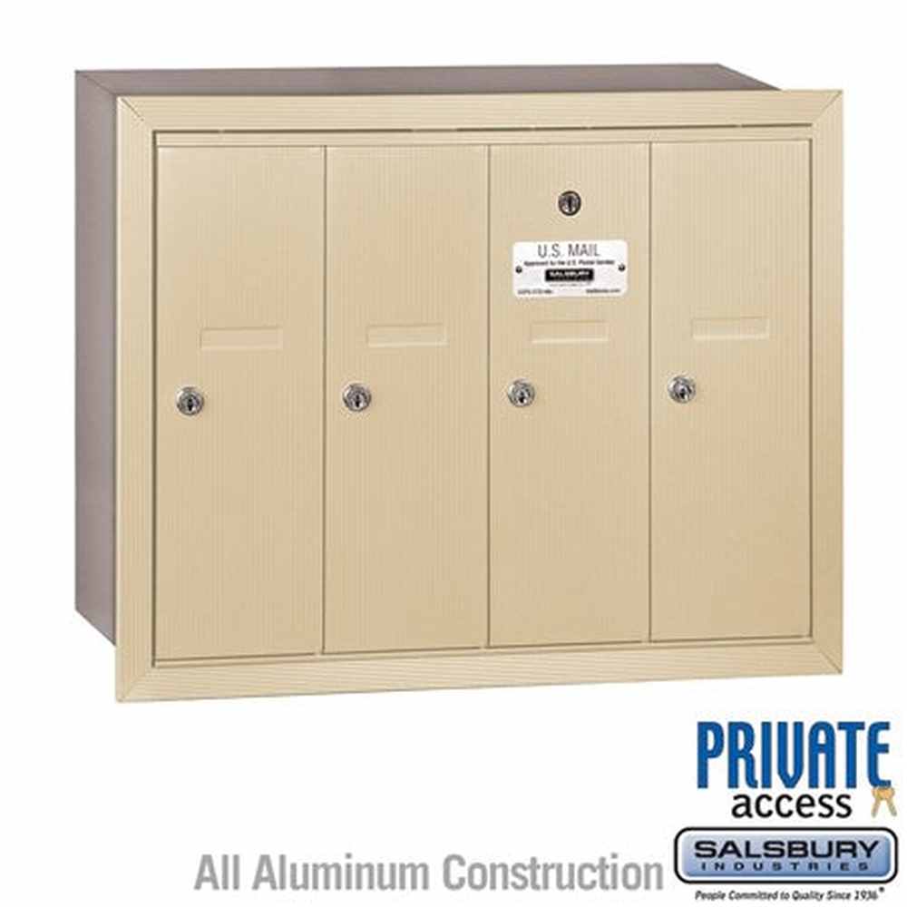 Salsbury Industries 3504SRP sandstone vertical mailbox private access