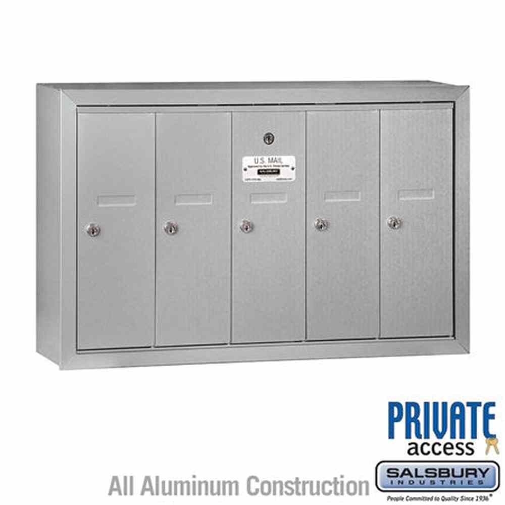 Salsbury Industries 3505ASP aluminum vertical mailbox private access