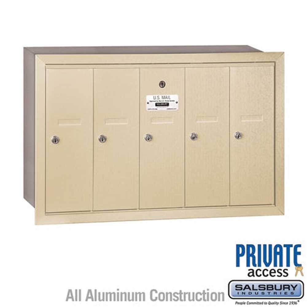 Salsbury Industries 3505SRP sandstone vertical mailbox private access