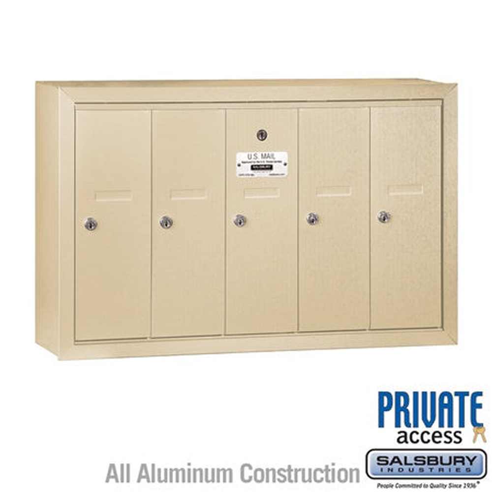Salsbury Industries 3505SSP sandstone vertical mailbox private access