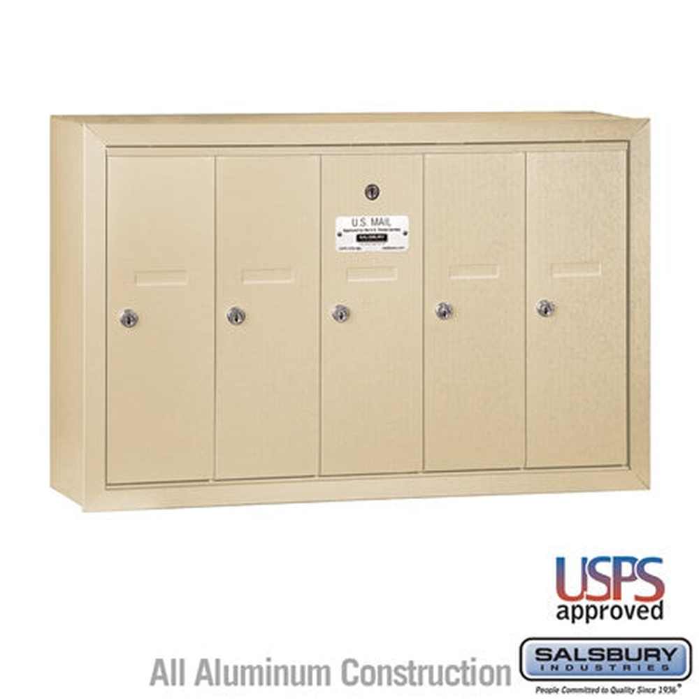 Salsbury Industries 3505SSU sandstone vertical mailbox usps access
