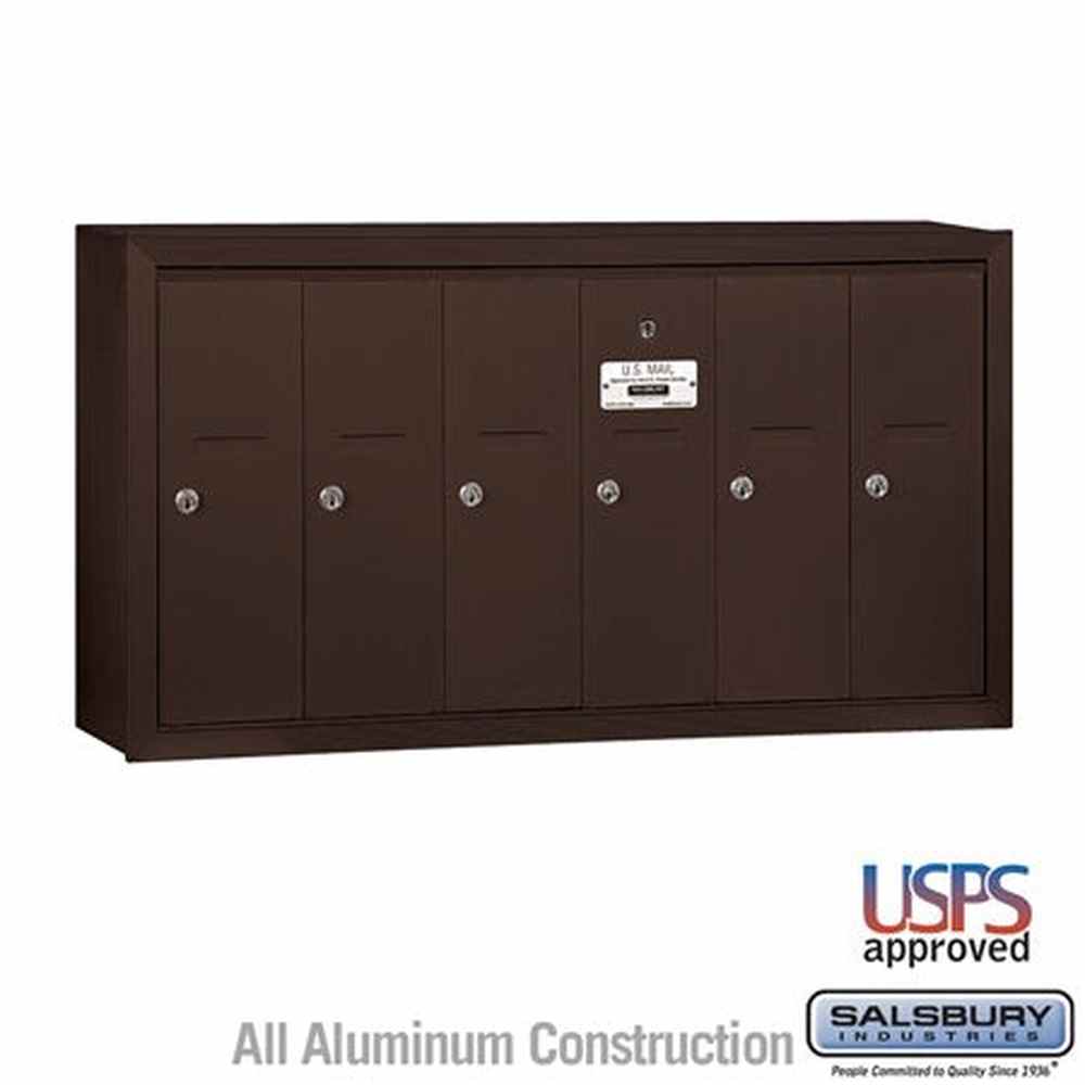 Salsbury Industries 3506ZSU bronze vertical mailbox usps access